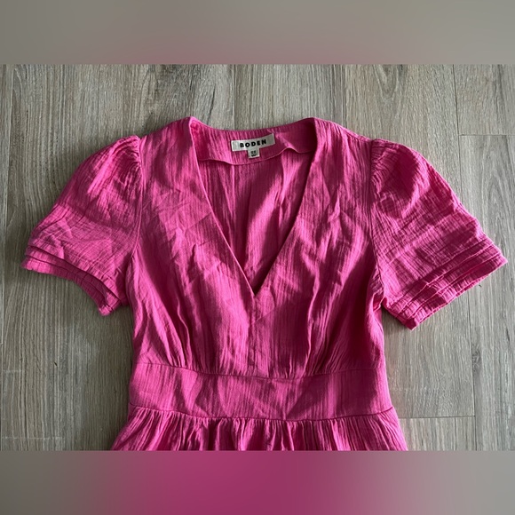 Boden Eve Double Cloth Short Dress Sangria Sunset - Size 2 - Picture 3 of 6